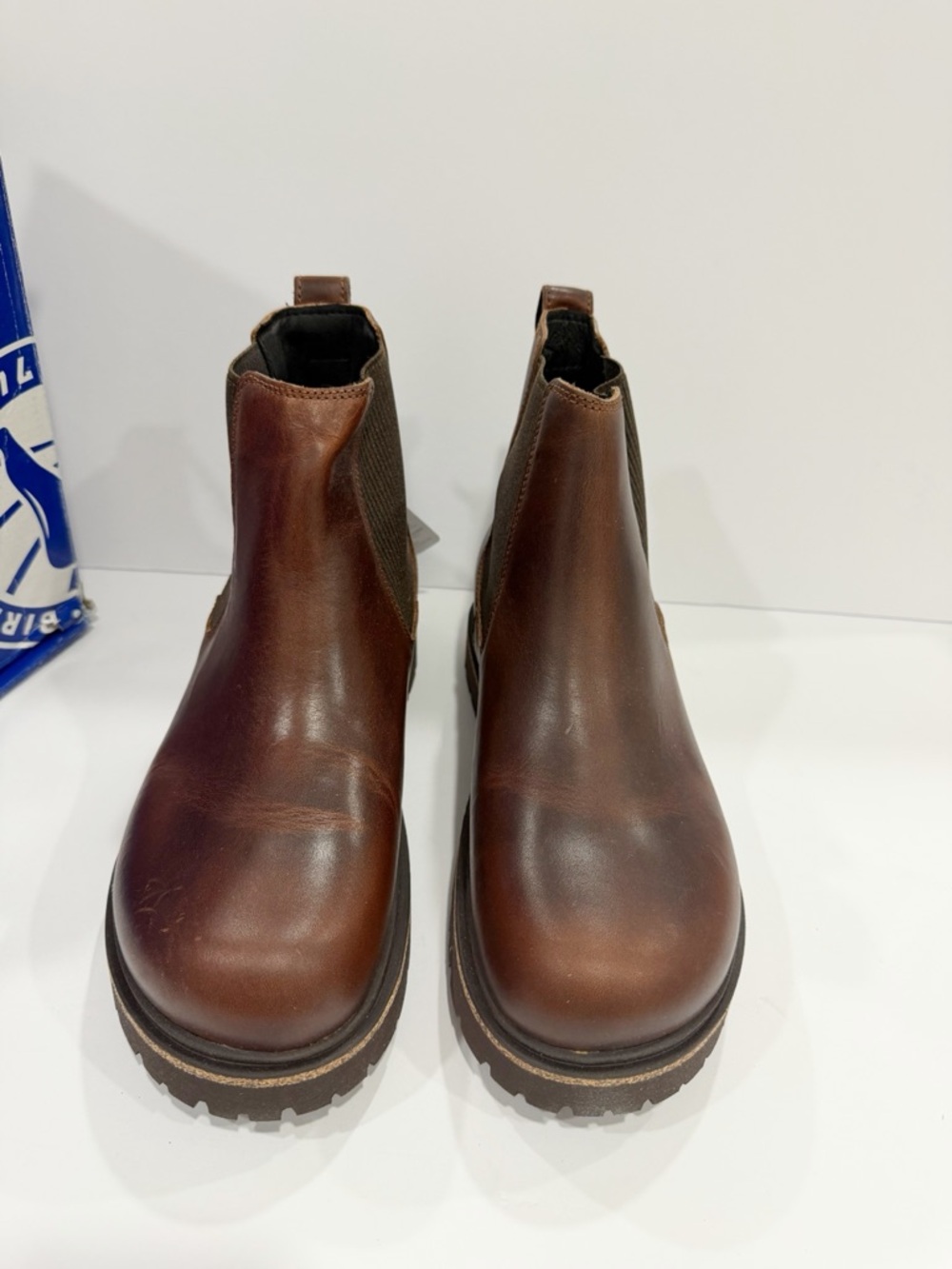 Birkenstock Highwood Slip-On Leather Unisex Chelsea Boots - Chocolate - Picture 2 of 10